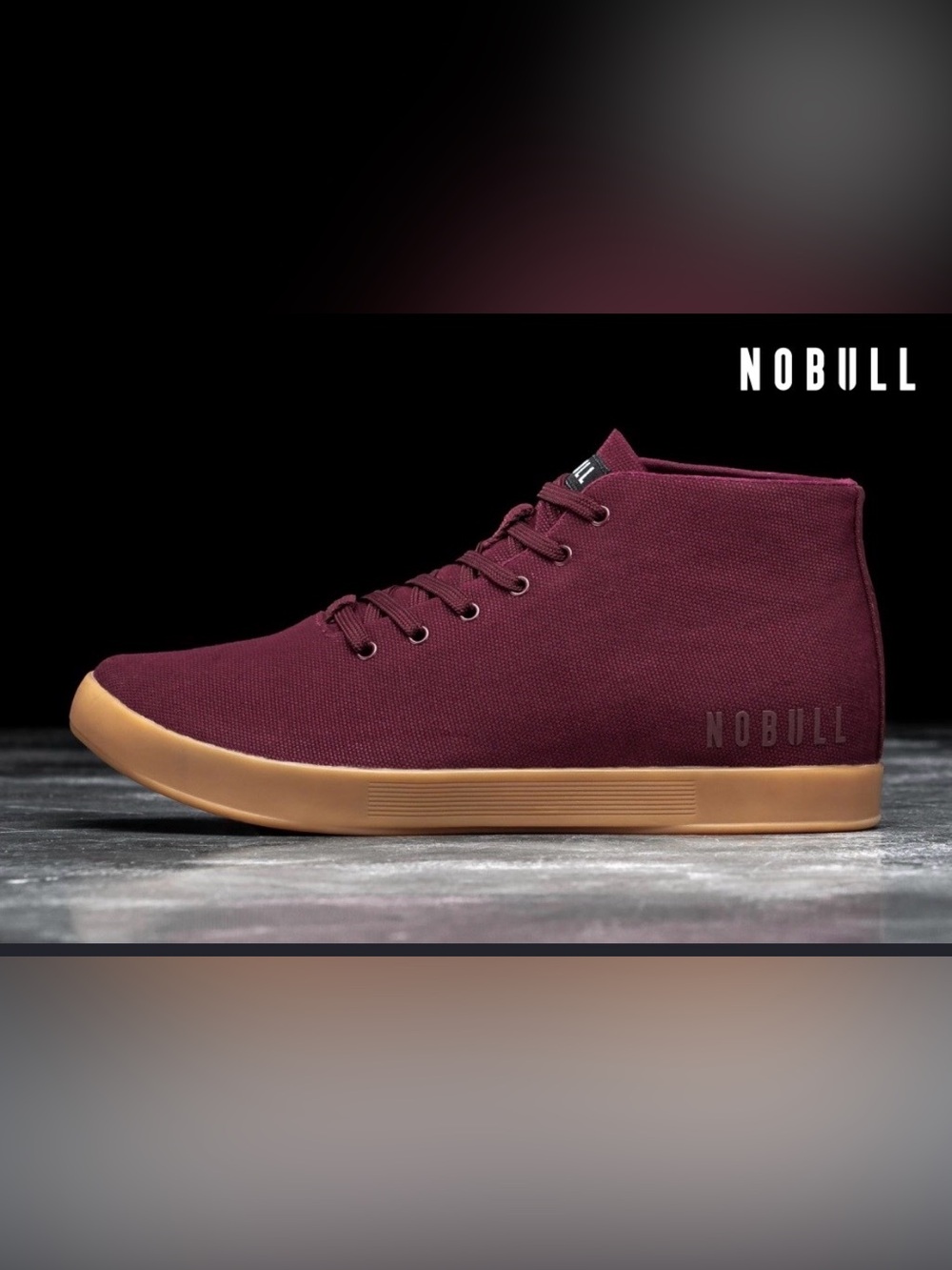 NOBULL Gum Mid Trainer Shoes Unisex Size US M9/W10.5 Cabernet Gum